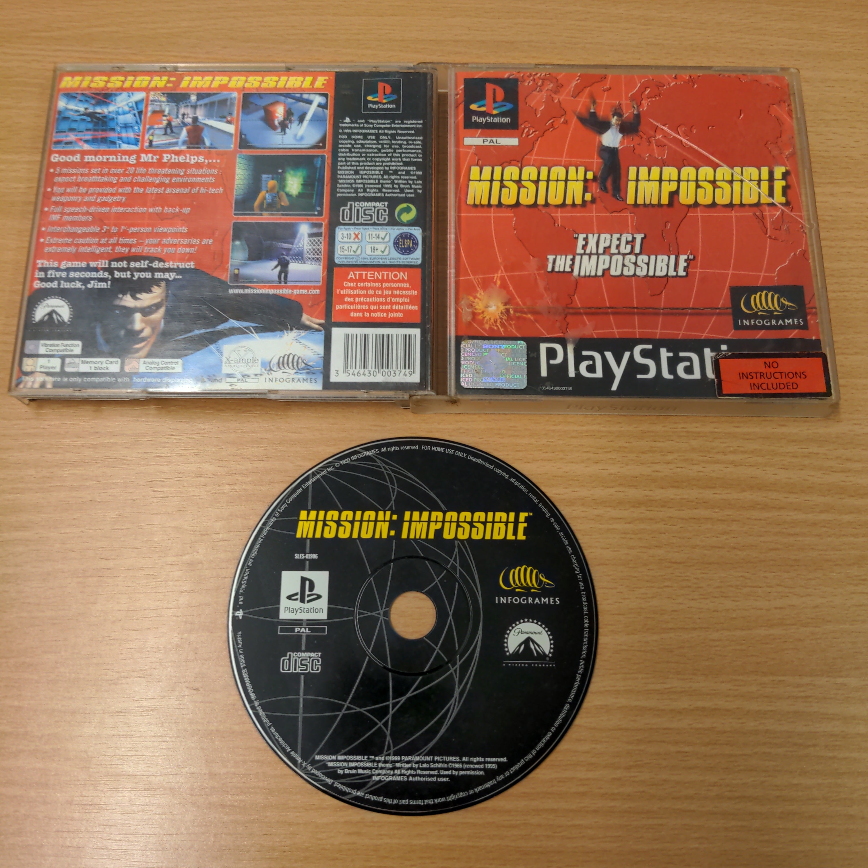 Mission: Impossible Sony PS1 game Mission: Impossible Sony PS1 game